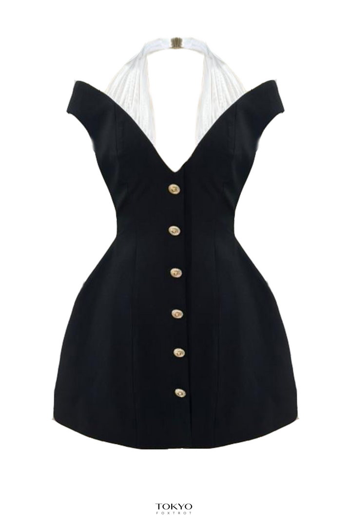 Elegant Black mini dress, Women&