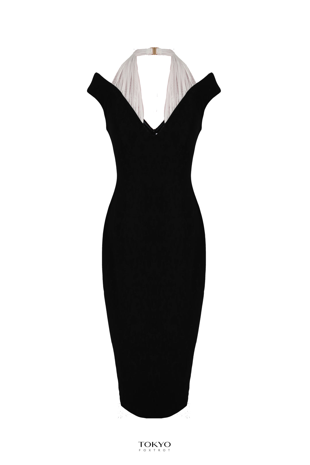 Kennedy Black Off Shoulder Midi Dress – Tokyo Foxtrot